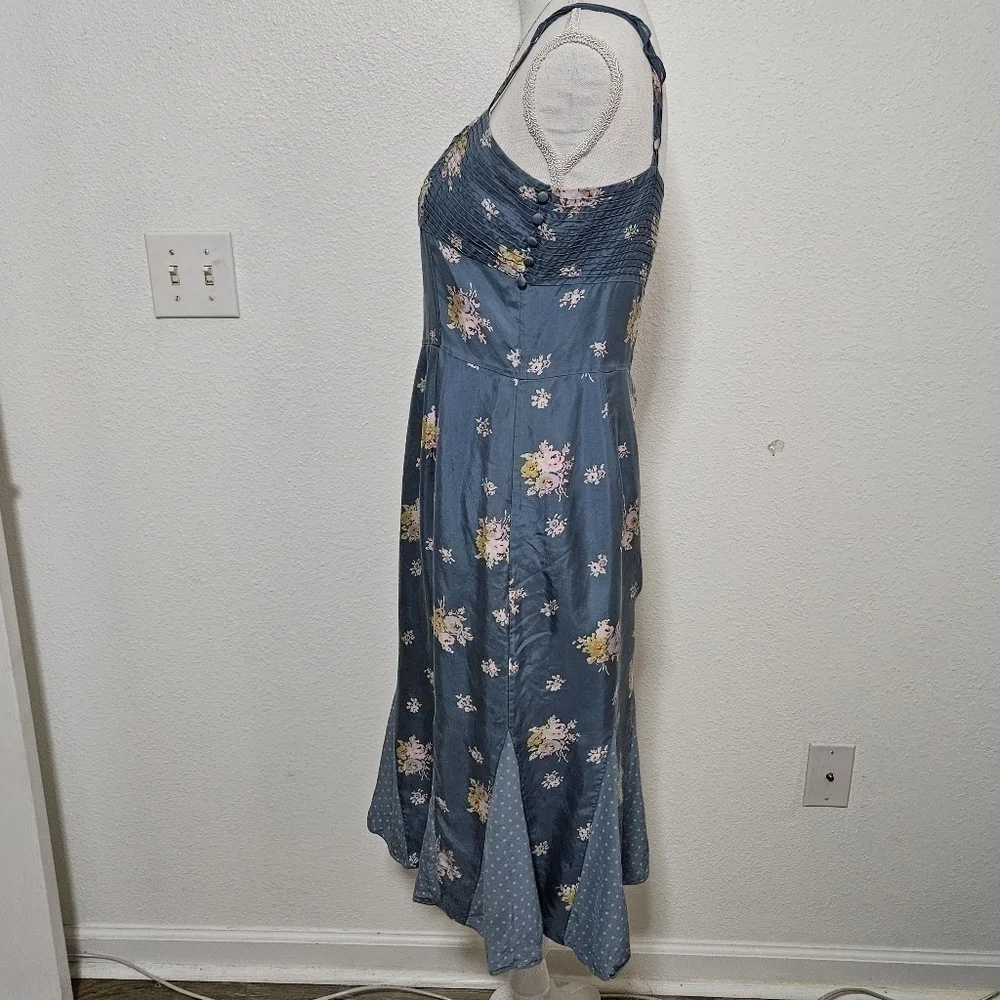 Tibi silk floral dress size 10